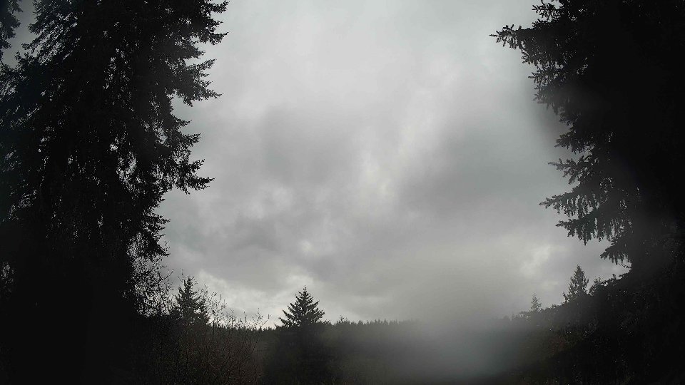 Pacific Northwest skyline timelapse frame from Dec 25th, 2025 at 12:15 PM