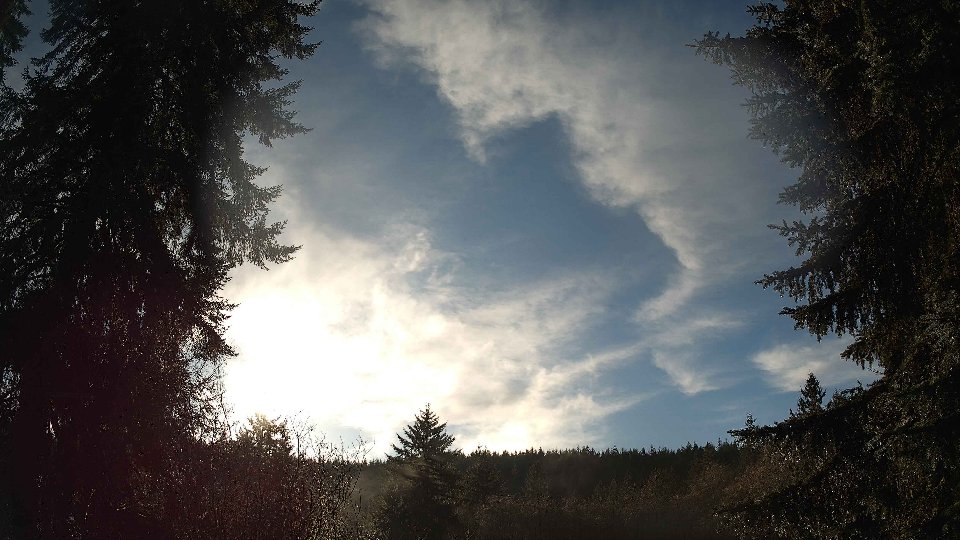 Pacific Northwest skyline timelapse frame from Dec 25th, 2025 at 2:15 PM