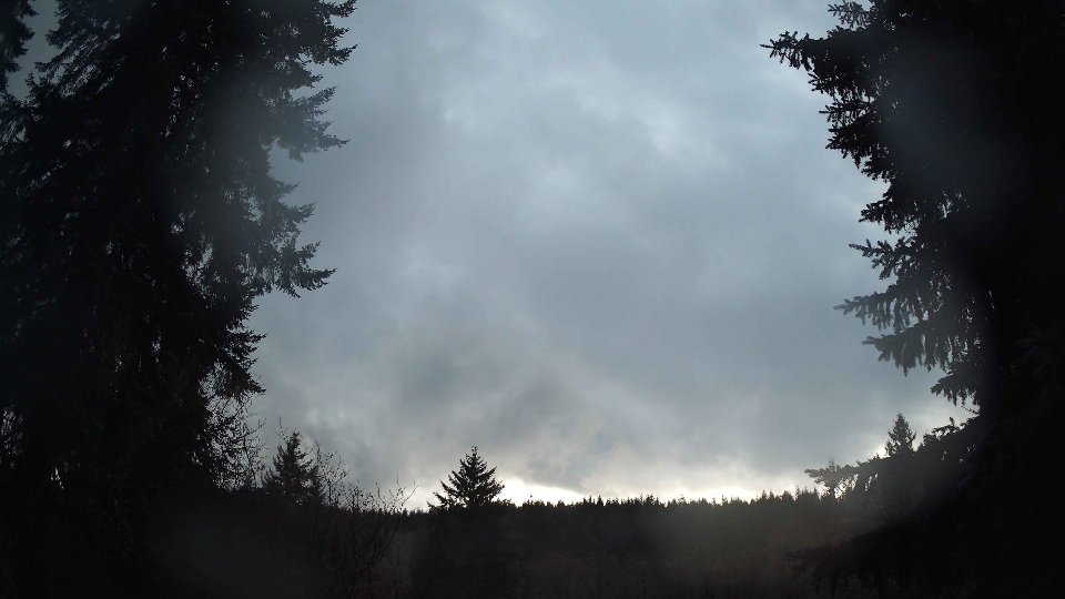 Pacific Northwest skyline timelapse frame from Dec 25th, 2025 at 4:45 PM