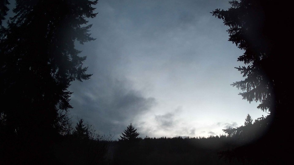 Pacific Northwest skyline timelapse frame from Dec 25th, 2025 at 5:00 PM