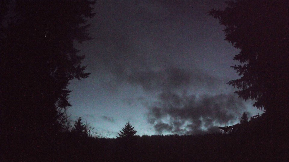 Pacific Northwest skyline timelapse frame from Dec 25th, 2025 at 5:21 PM