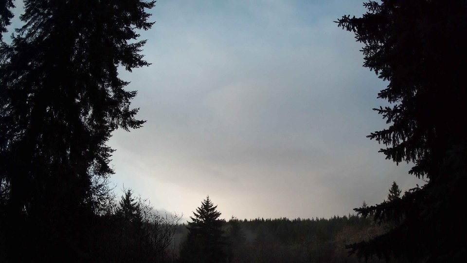 Pacific Northwest skyline timelapse frame from Dec 26th, 2025 at 7:30 AM