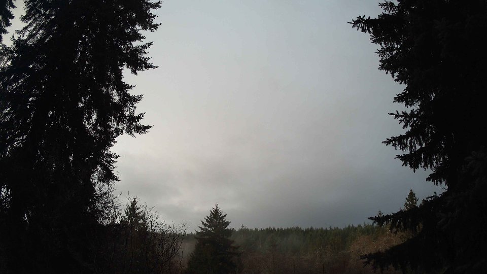 Pacific Northwest skyline timelapse frame from Dec 26th, 2025 at 7:45 AM