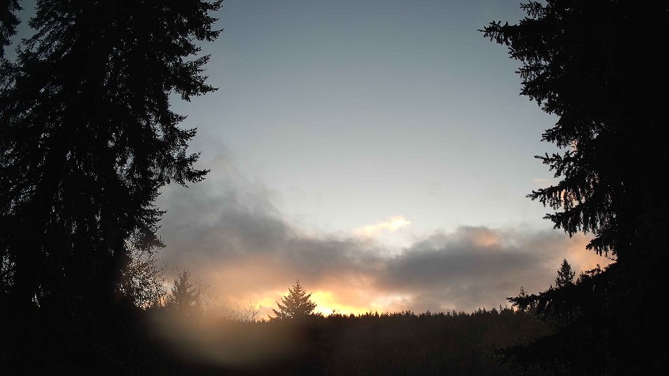 Pacific Northwest skyline timelapse frame from Dec 26th, 2025 at 4:15 PM
