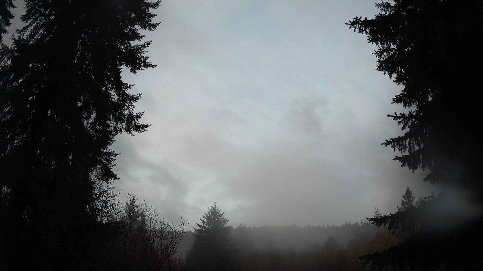 Pacific Northwest skyline timelapse frame from Dec 27th, 2025 at 7:45 AM