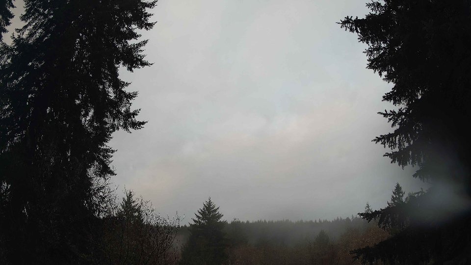 Pacific Northwest skyline timelapse frame from Dec 27th, 2025 at 8:15 AM