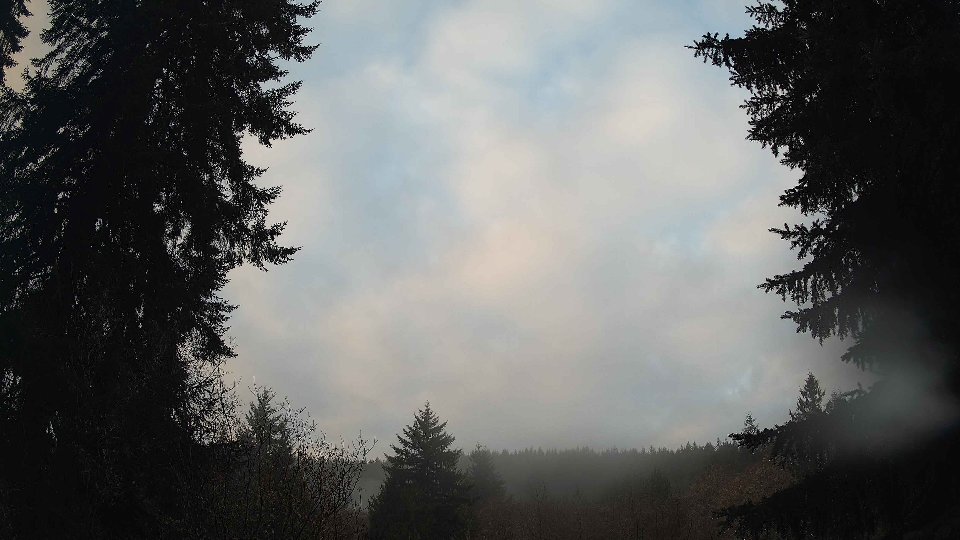 Pacific Northwest skyline timelapse frame from Dec 27th, 2025 at 8:30 AM