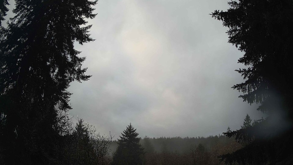 Pacific Northwest skyline timelapse frame from Dec 27th, 2025 at 8:45 AM