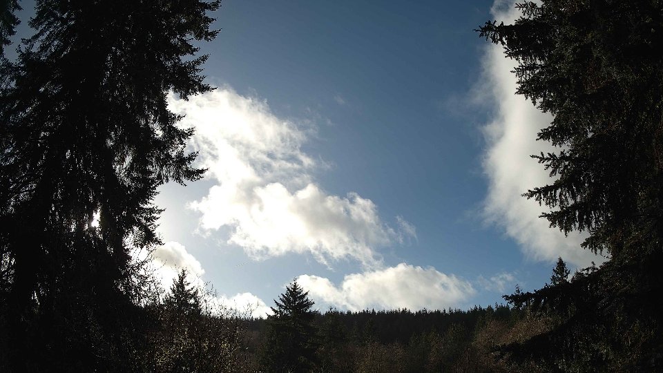 Pacific Northwest skyline timelapse frame from Dec 27th, 2025 at 1:15 PM