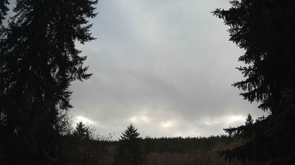 Pacific Northwest skyline timelapse frame from Dec 27th, 2025 at 2:15 PM