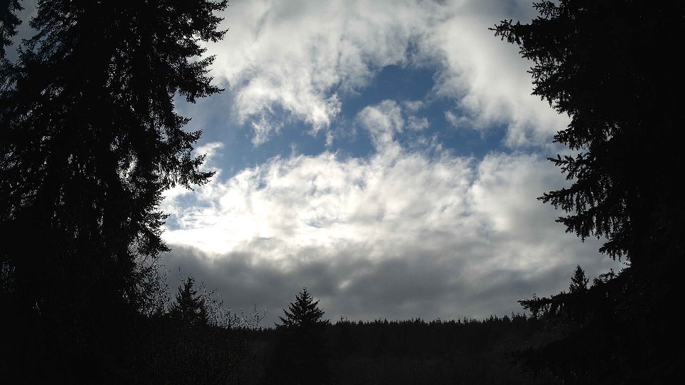 Pacific Northwest skyline timelapse frame from Dec 27th, 2025 at 2:30 PM