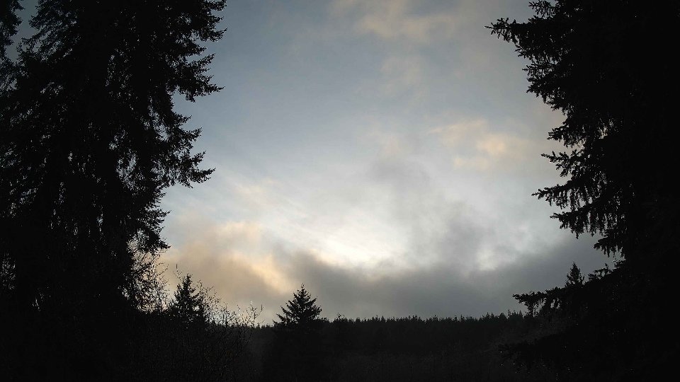 Pacific Northwest skyline timelapse frame from Dec 28th, 2025 at 4:00 PM