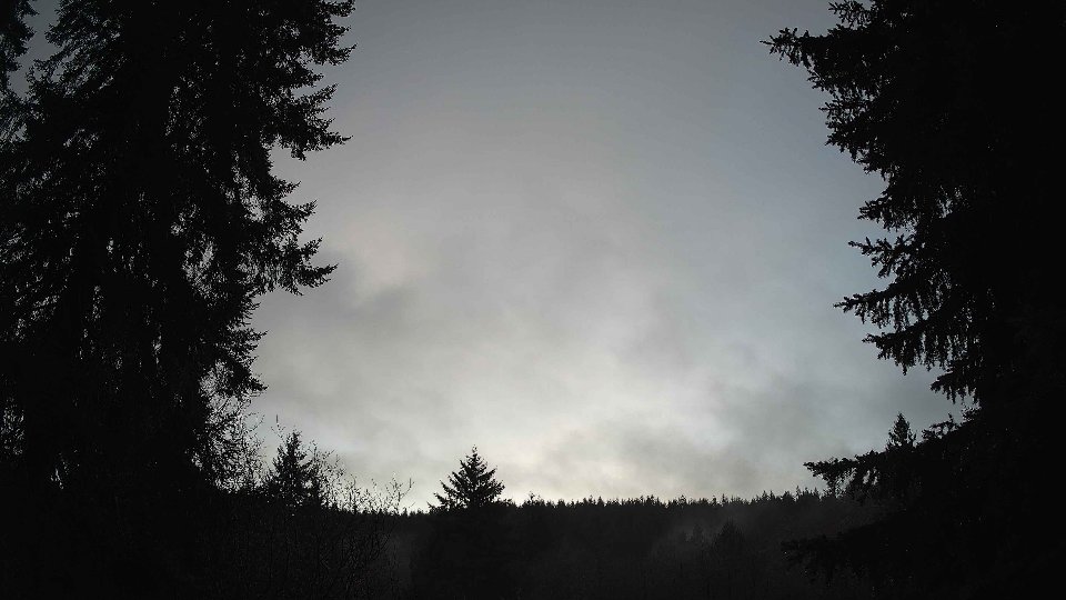 Pacific Northwest skyline timelapse frame from Dec 28th, 2025 at 4:30 PM