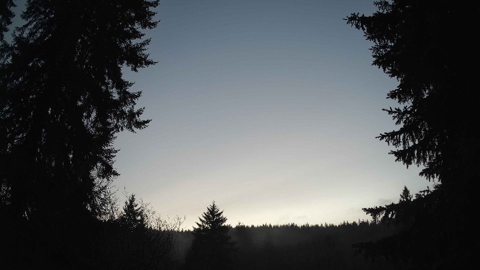 Pacific Northwest skyline timelapse frame from Dec 28th, 2025 at 4:45 PM