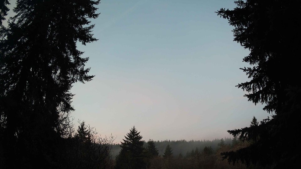 Pacific Northwest skyline timelapse frame from Dec 29th, 2025 at 7:45 AM