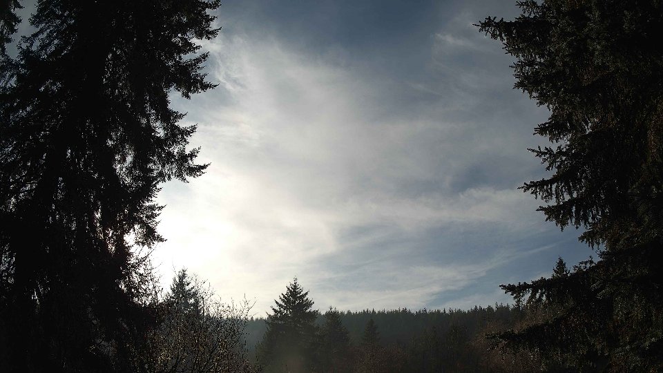 Pacific Northwest skyline timelapse frame from Dec 29th, 2025 at 1:30 PM
