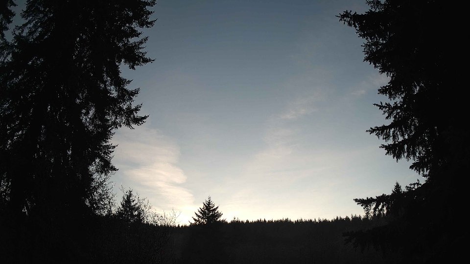 Pacific Northwest skyline timelapse frame from Dec 29th, 2025 at 4:15 PM