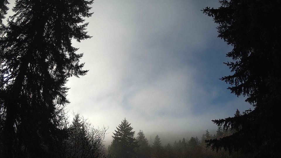 Pacific Northwest skyline timelapse frame from Dec 30th, 2025 at 12:15 PM