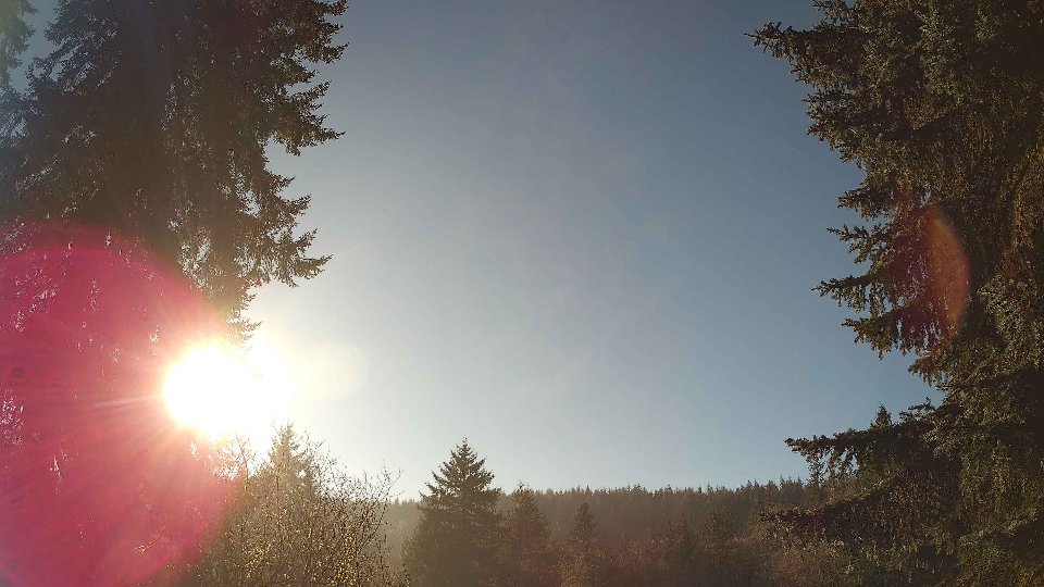 Pacific Northwest skyline timelapse frame from Dec 30th, 2025 at 1:45 PM
