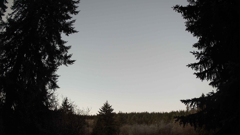 Pacific Northwest skyline timelapse frame from Dec 31st, 2025 at 7:45 AM