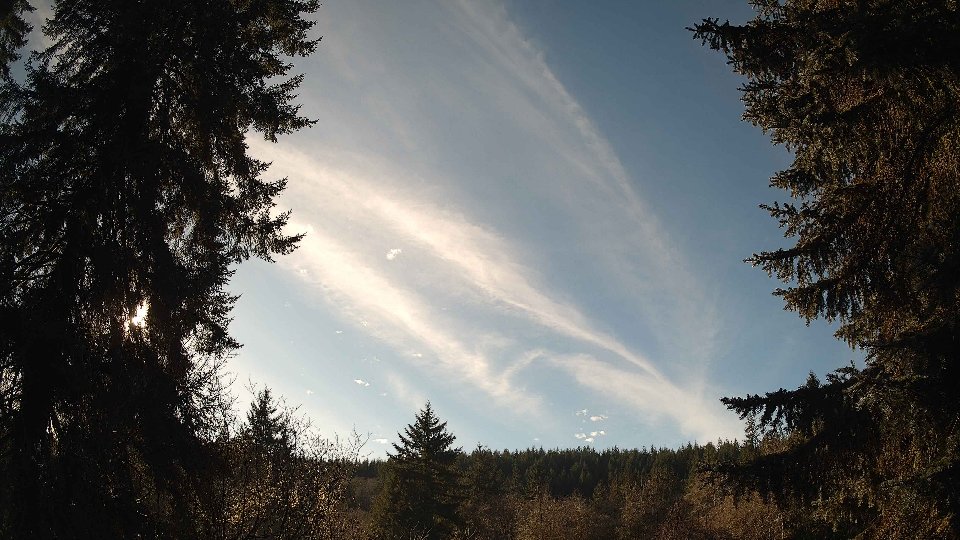 Pacific Northwest skyline timelapse frame from Dec 31st, 2025 at 1:15 PM