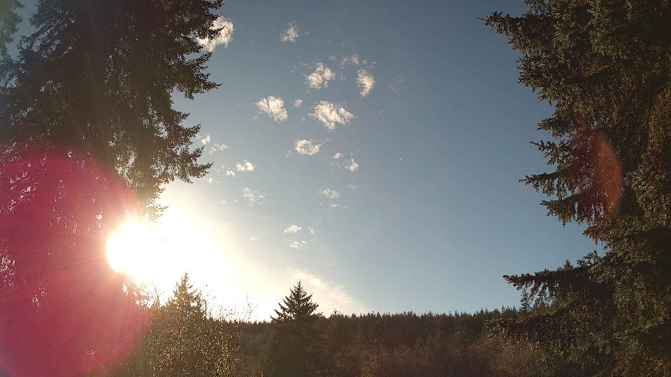 Pacific Northwest skyline timelapse frame from Dec 31st, 2025 at 1:45 PM