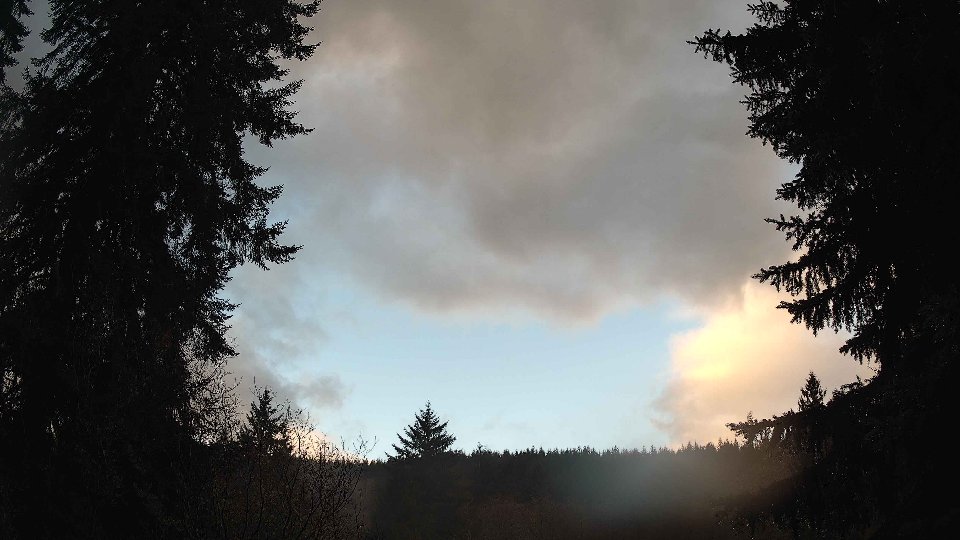 Pacific Northwest skyline timelapse frame from Jan 3rd, 2026 at 8:30 AM