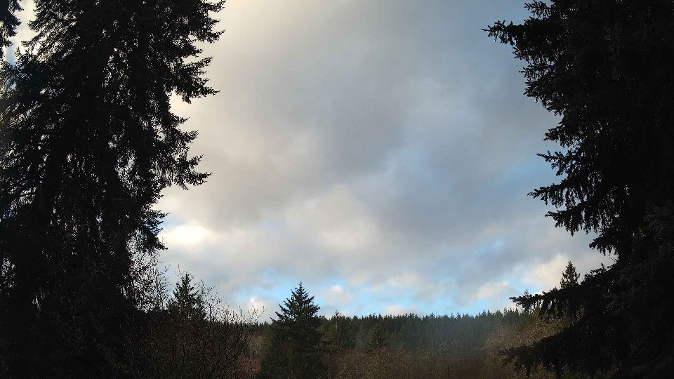 Pacific Northwest skyline timelapse frame from Jan 3rd, 2026 at 8:45 AM