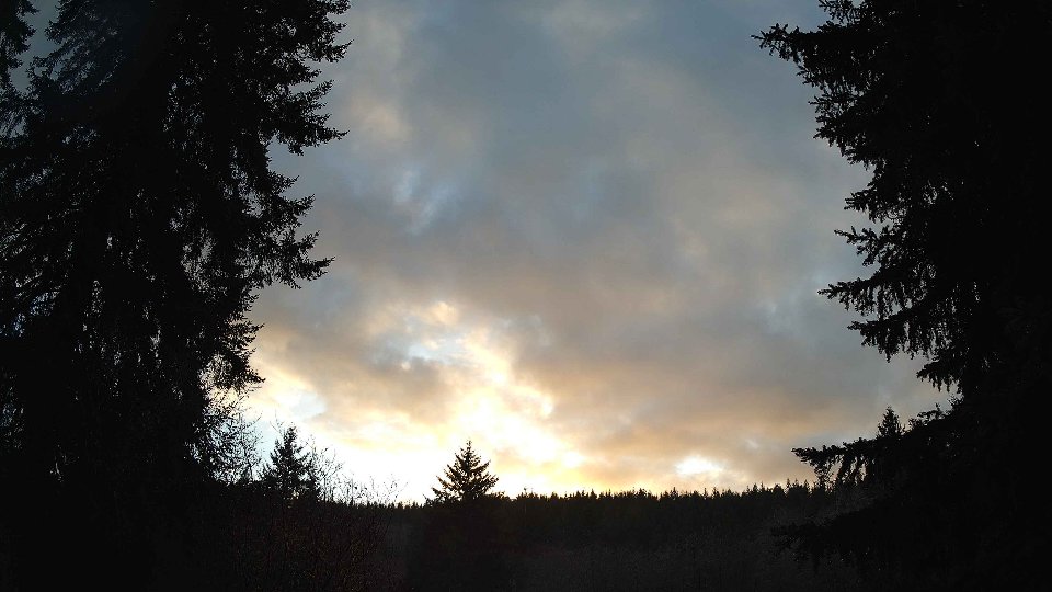 Pacific Northwest skyline timelapse on Jan 5th, 2026 at 4:15 PM