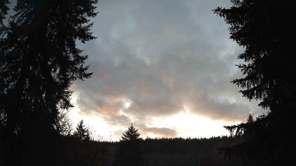 Pacific Northwest skyline timelapse on Jan 5th, 2026 at 4:30 PM