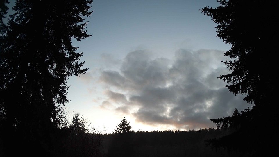 Pacific Northwest skyline timelapse on Jan 5th, 2026 at 5:00 PM