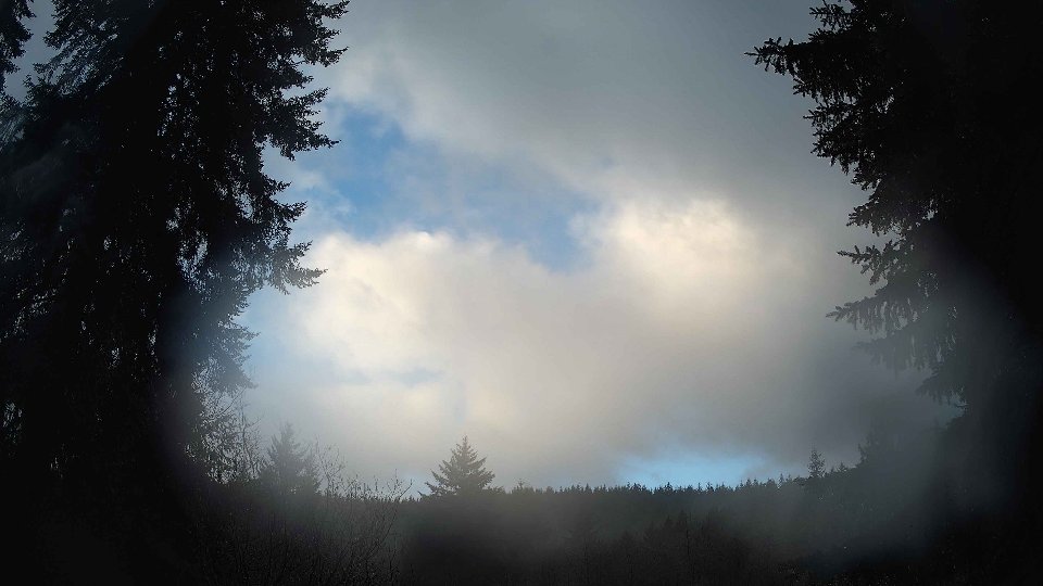 Pacific Northwest skyline timelapse frame from Jan 8th, 2026 at 8:45 AM