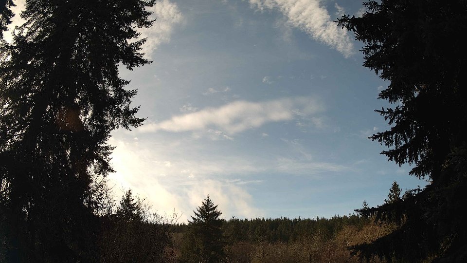 Pacific Northwest skyline timelapse frame from Jan 8th, 2026 at 11:45 AM