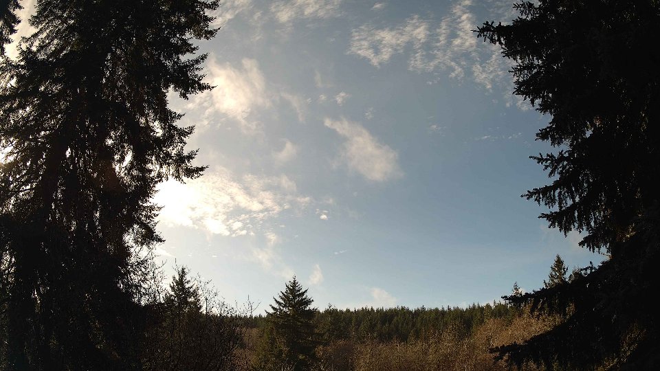 Pacific Northwest skyline timelapse frame from Jan 8th, 2026 at 12:00 PM
