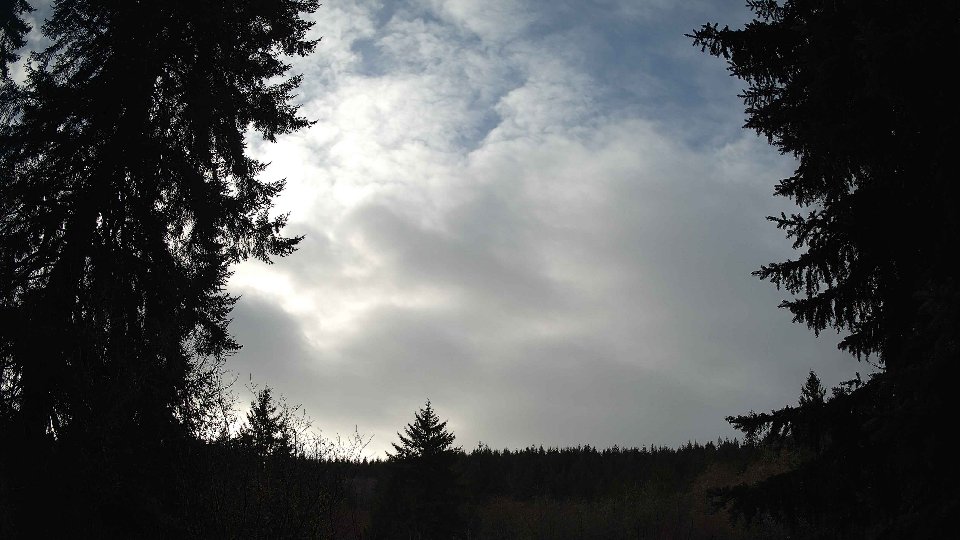 Pacific Northwest skyline timelapse frame from Jan 8th, 2026 at 1:45 PM