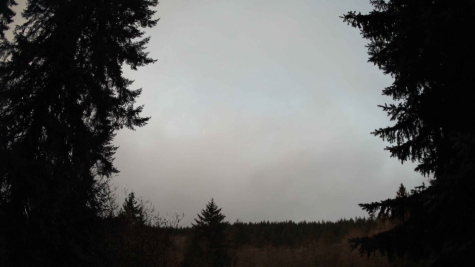 Pacific Northwest skyline timelapse frame from Jan 9th, 2026 at 7:45 AM