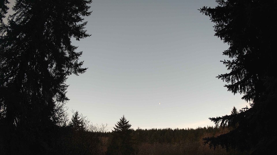 Pacific Northwest skyline timelapse frame from Jan 9th, 2026 at 8:45 AM