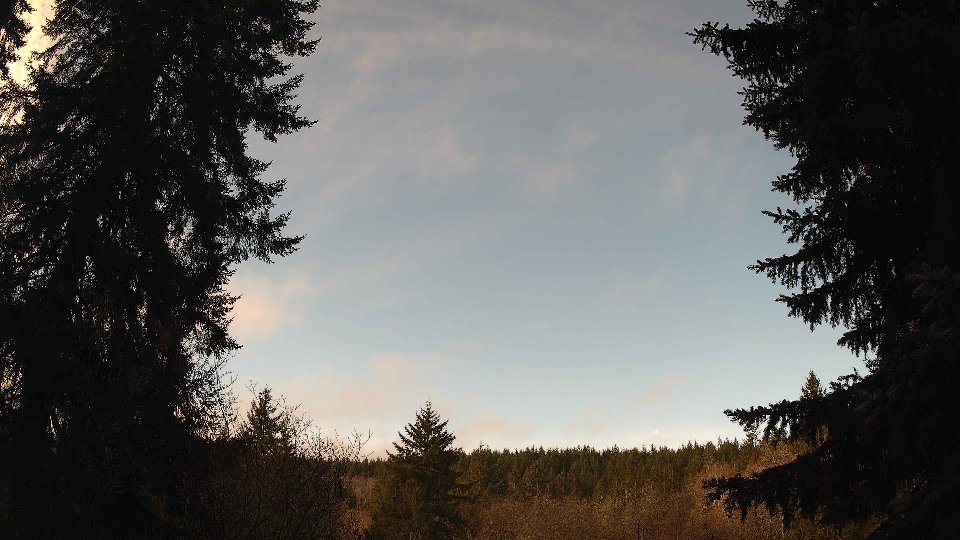 Pacific Northwest skyline timelapse frame from Jan 9th, 2026 at 9:30 AM