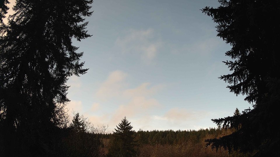 Pacific Northwest skyline timelapse frame from Jan 9th, 2026 at 9:45 AM