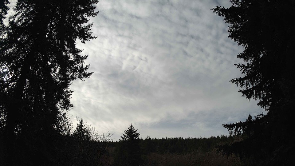 Pacific Northwest skyline timelapse frame from Jan 9th, 2026 at 12:15 PM