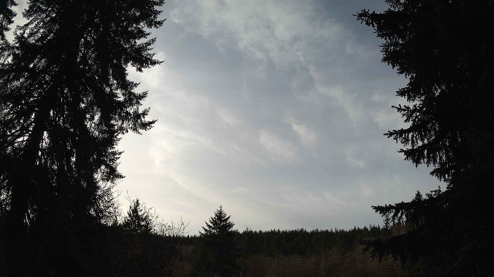 Pacific Northwest skyline timelapse frame from Jan 9th, 2026 at 12:45 PM