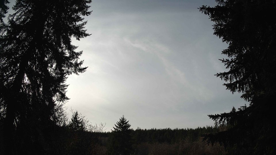 Pacific Northwest skyline timelapse frame from Jan 9th, 2026 at 1:00 PM