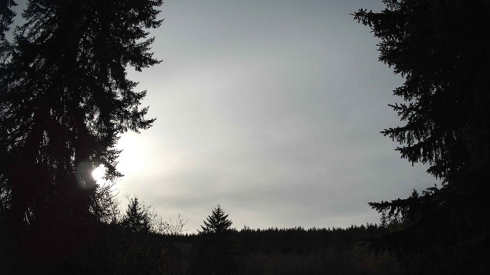 Pacific Northwest skyline timelapse frame from Jan 9th, 2026 at 1:45 PM