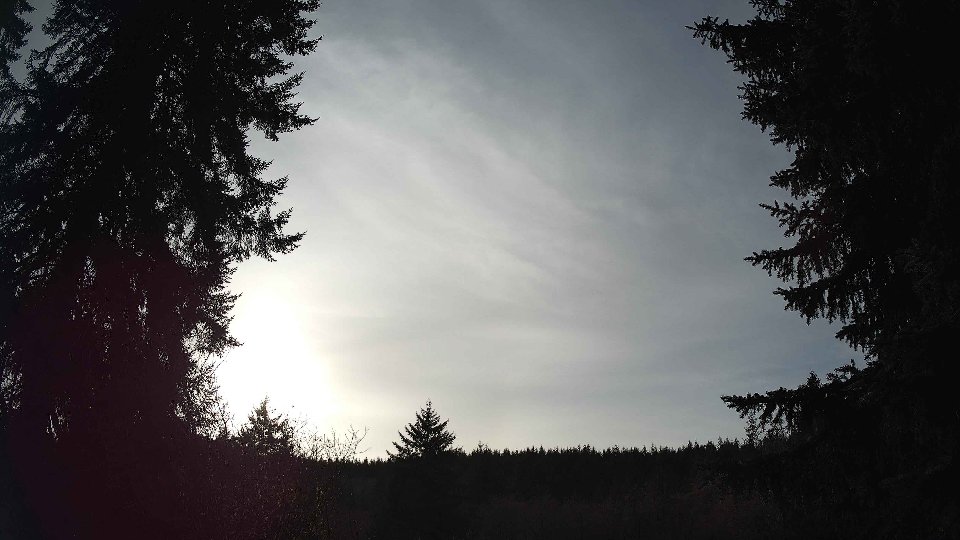 Pacific Northwest skyline timelapse frame from Jan 9th, 2026 at 2:15 PM