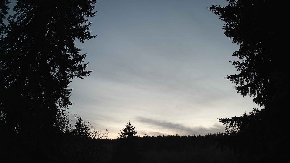 Pacific Northwest skyline timelapse frame from Jan 9th, 2026 at 4:45 PM