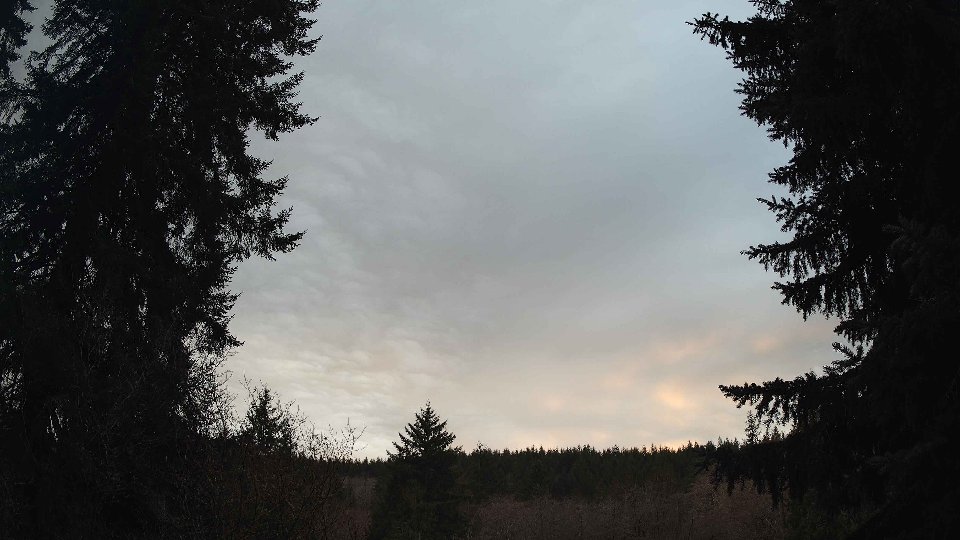 Pacific Northwest skyline timelapse on Jan 10th, 2026 at 4:30 PM