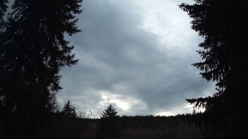Pacific Northwest skyline timelapse on Jan 10th, 2026 at 5:00 PM