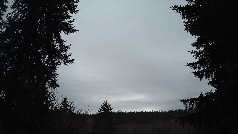 Pacific Northwest skyline timelapse frame from Jan 11th, 2026 at 7:45 AM