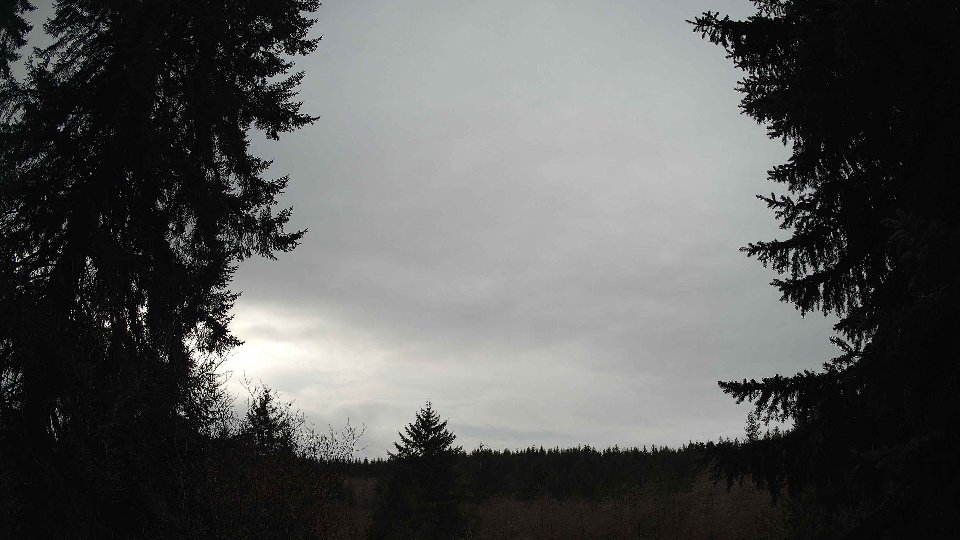 Pacific Northwest skyline timelapse frame from Jan 11th, 2026 at 1:15 PM
