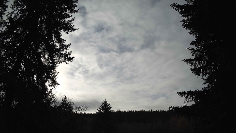 Pacific Northwest skyline timelapse frame from Jan 12th, 2026 at 1:30 PM